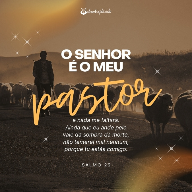 versículo bíblico o senhor é meu pastor salmo